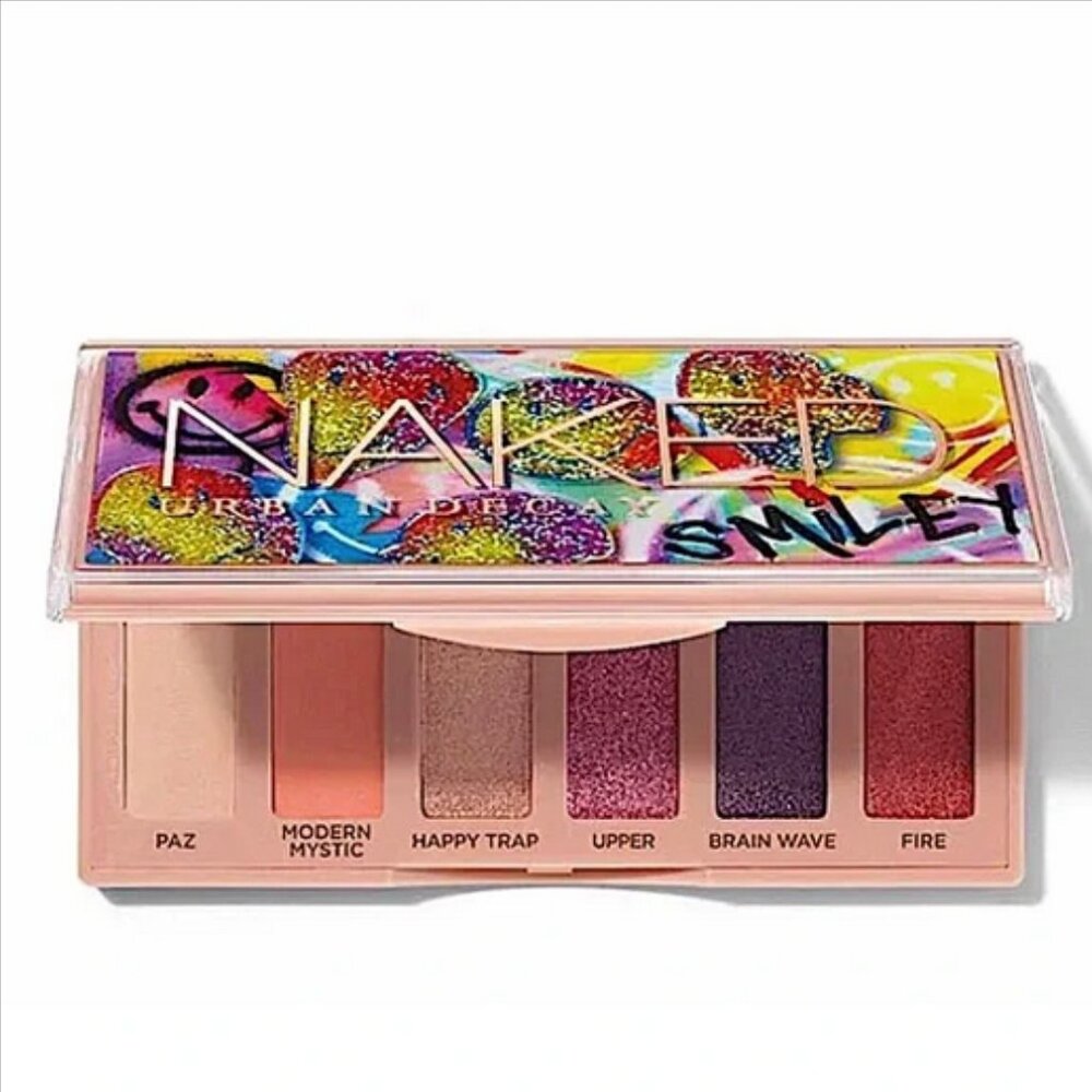 🆕 NIB 😘 Urban Decay x Smiley Naked Mini Eyeshadow Palette Ltd Ed Chill H…